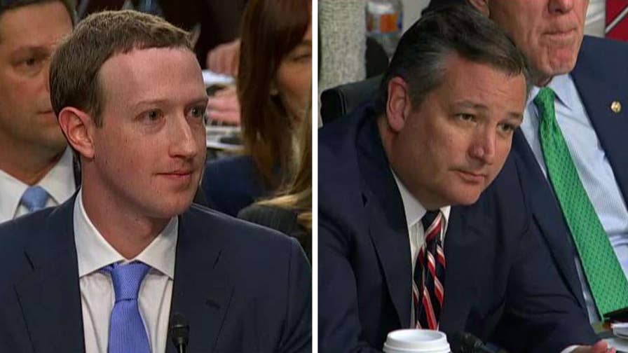 Facebook's Mark Zuckerberg responds to questions from Texas Senator Ted Cruz about whether Facebook is a neutral public forum or a biased tool for political advocacy and whether or not the CEO requires new employees to share political views.